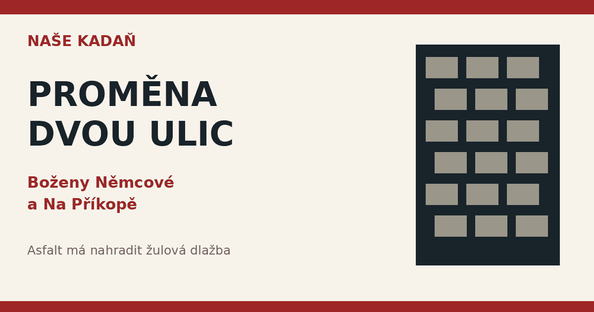 Asfalt má zmizet ze dvou ulic historického centra. Kadaň připravuje jejich proměnu