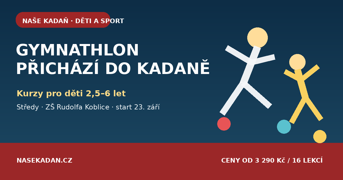 Redakční grafika k otevření kurzů Gymnathlon v Kadani