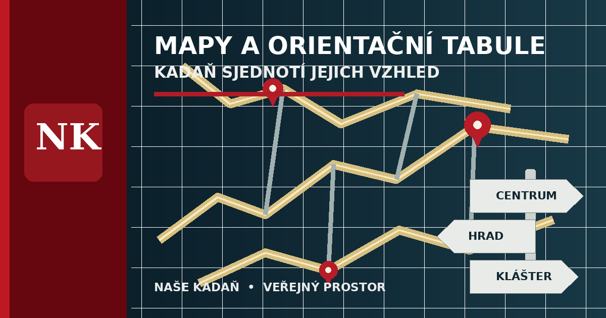 Naše Kadaň – mapy a orientační tabule v Kadani