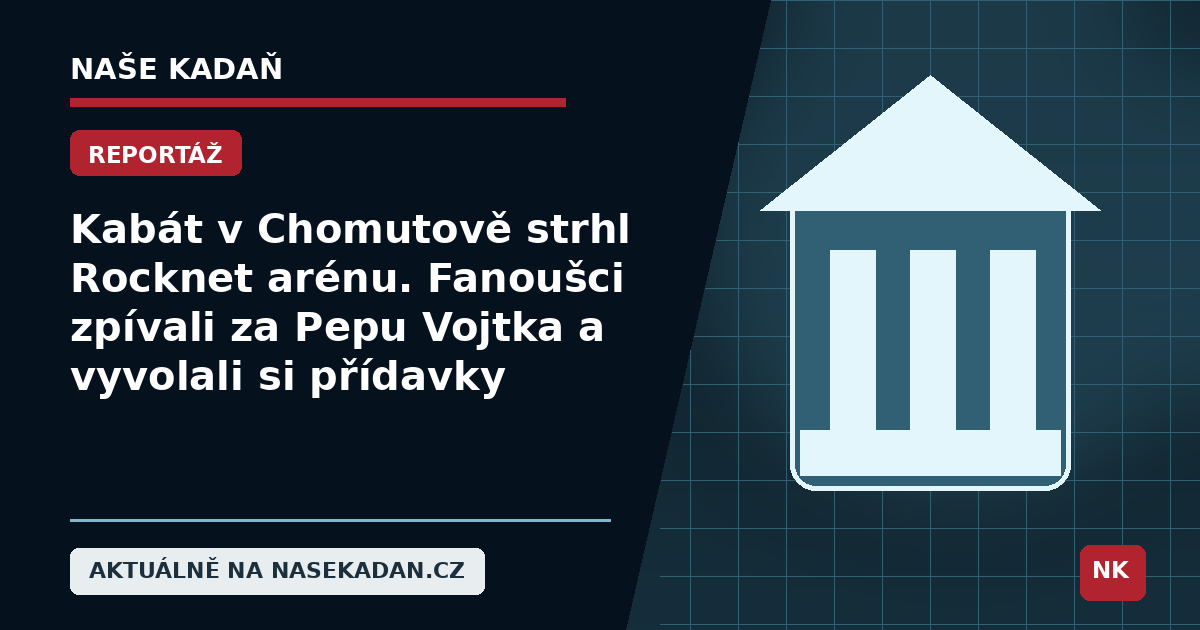 Redakční grafika Naše Kadaň k článku Kabát v Chomutově strhl Rocknet arénu. Fanoušci zpívali za Pepu Vojtka a vyvolali si přídavky