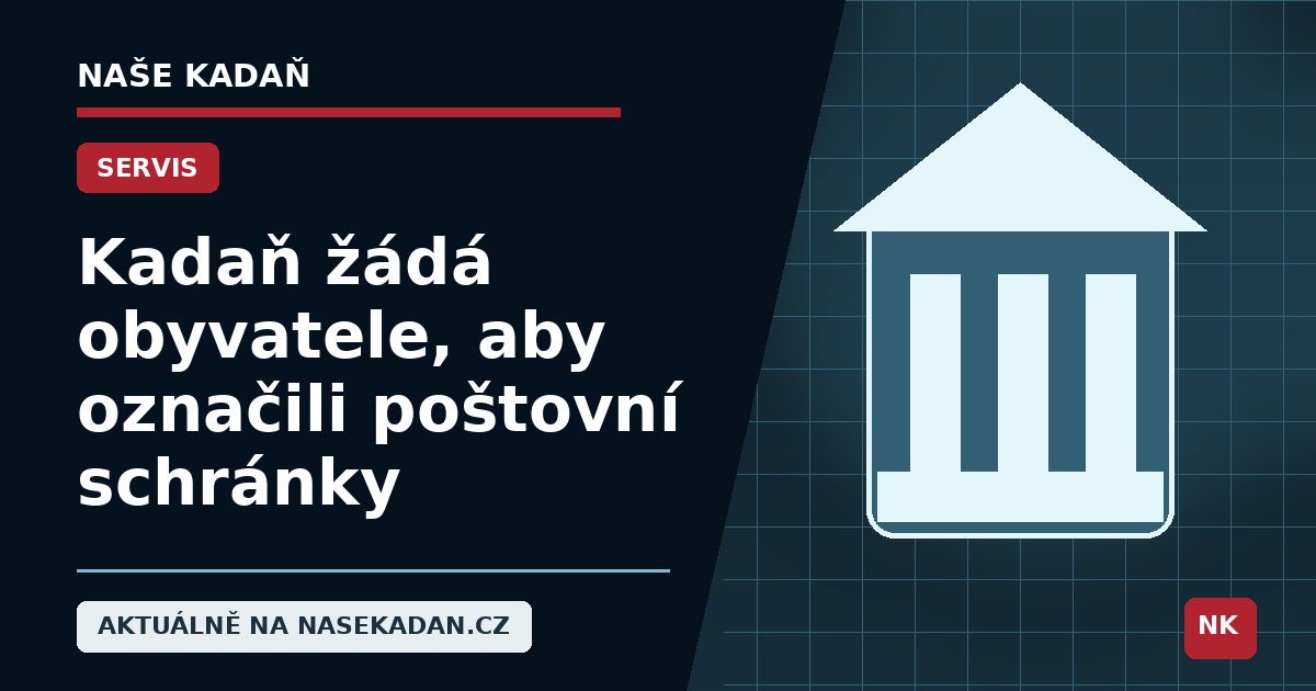 Redakční grafika Naše Kadaň k článku Kadaň žádá obyvatele, aby označili poštovní schránky. Hlasovací lístky dorazí do 6. října