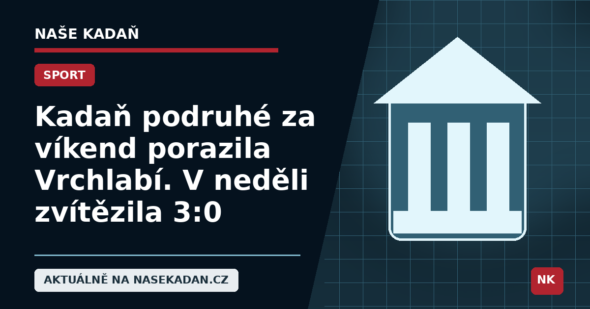Redakční grafika Naše Kadaň k článku Kadaň podruhé za víkend porazila Vrchlabí. V neděli zvítězila 3:0