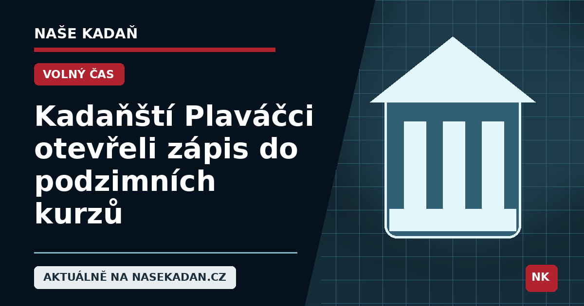 Kadaňští Plaváčci otevřeli zápis do podzimních kurzů 2026