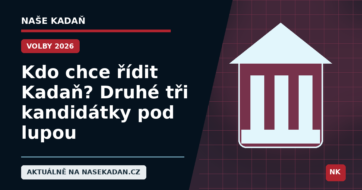Redakční grafika Naše Kadaň k článku Kdo chce řídit Kadaň? Druhé tři kandidátky pod lupou