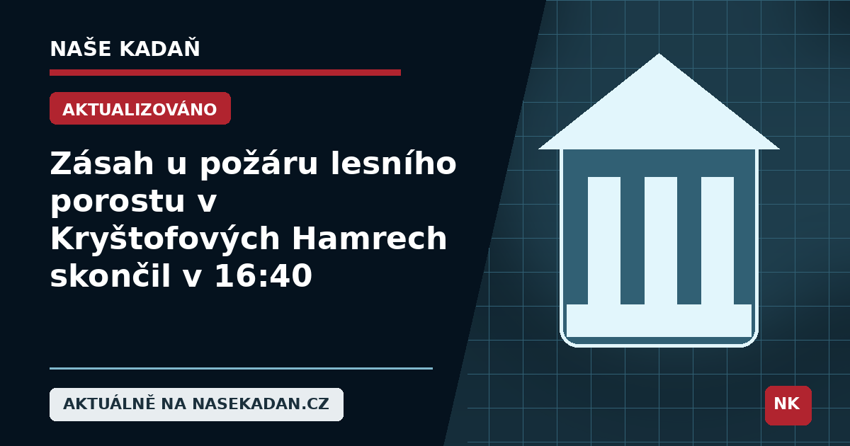 Redakční grafika Naše Kadaň k článku Zásah u požáru lesního porostu v Kryštofových Hamrech skončil v 16:40