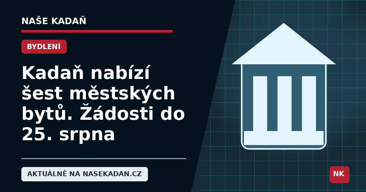 Redakční grafika Naše Kadaň k článku Město Kadaň nabízí šest bytů. Žádat mohou mladí, domácnosti v nouzi, samoživitelé i senioři