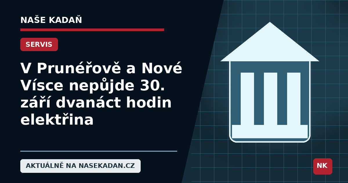Redakční grafika Naše Kadaň k článku V Prunéřově a Nové Vísce nepůjde 30. září dvanáct hodin elektřina