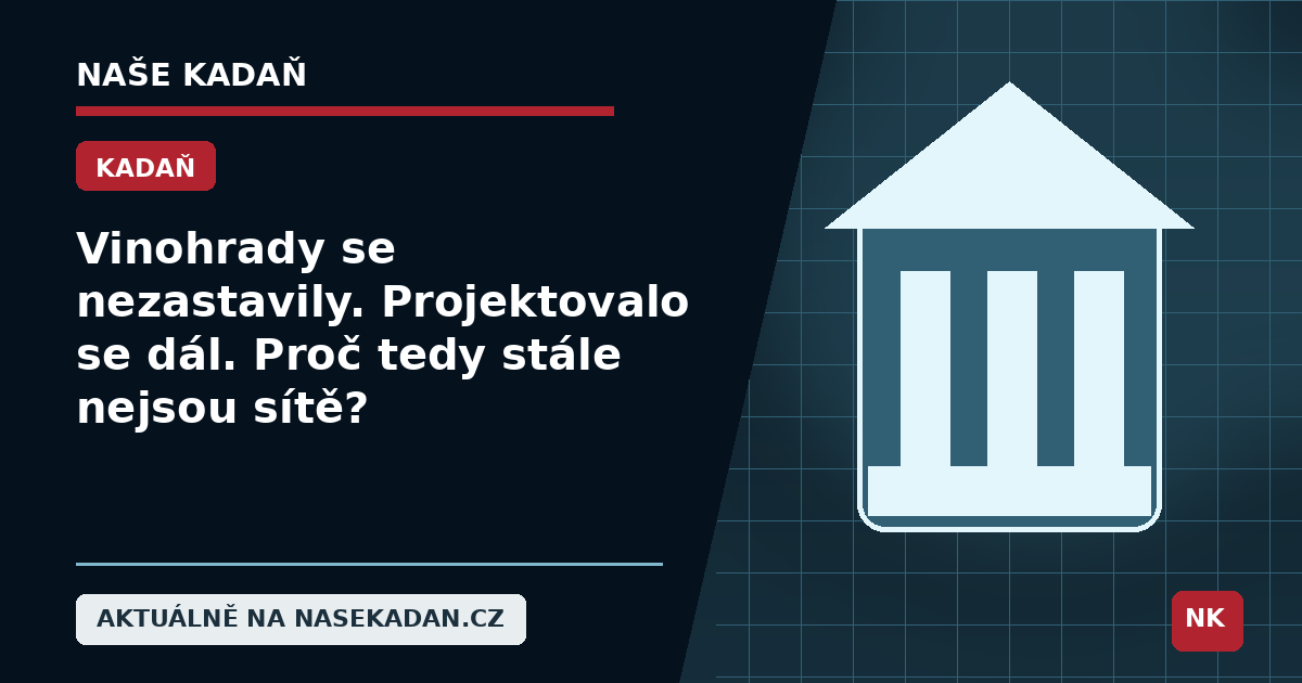 Redakční grafika Naše Kadaň k článku Vinohrady se nezastavily. Projektovalo se dál. Proč tedy stále nejsou sítě?