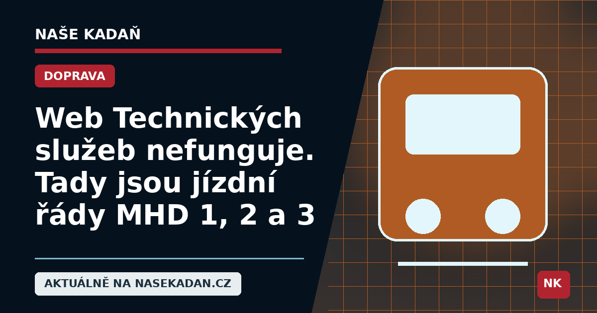 Redakční grafika Naše Kadaň k článku Web Technických služeb nefunguje. Tady jsou jízdní řády MHD 1, 2 a 3